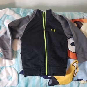 Under Armour Black and Gray Jacket with Lime Highlights